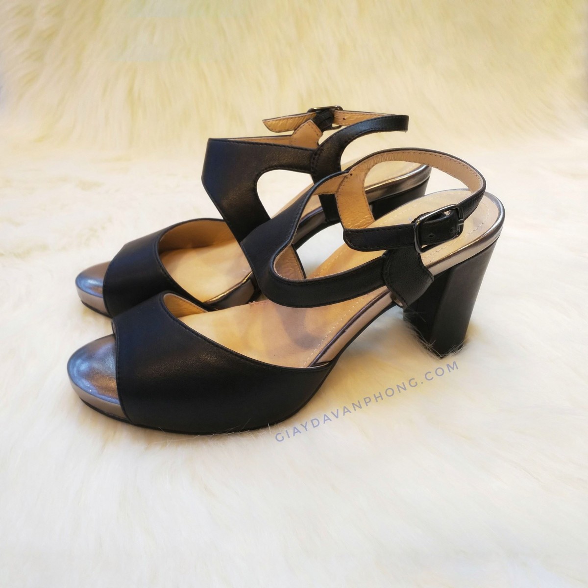 GIÀY SANDAL DÂY ĐƠN ĐÚP MŨI DA NHẬT - SL05B