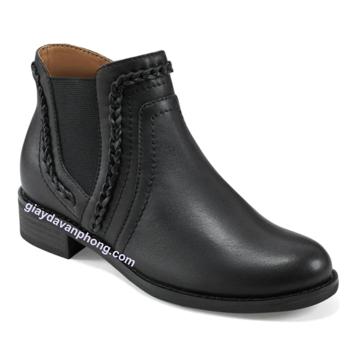 BOOTS CỔ THẤP DÂY CHUN DA THẬT