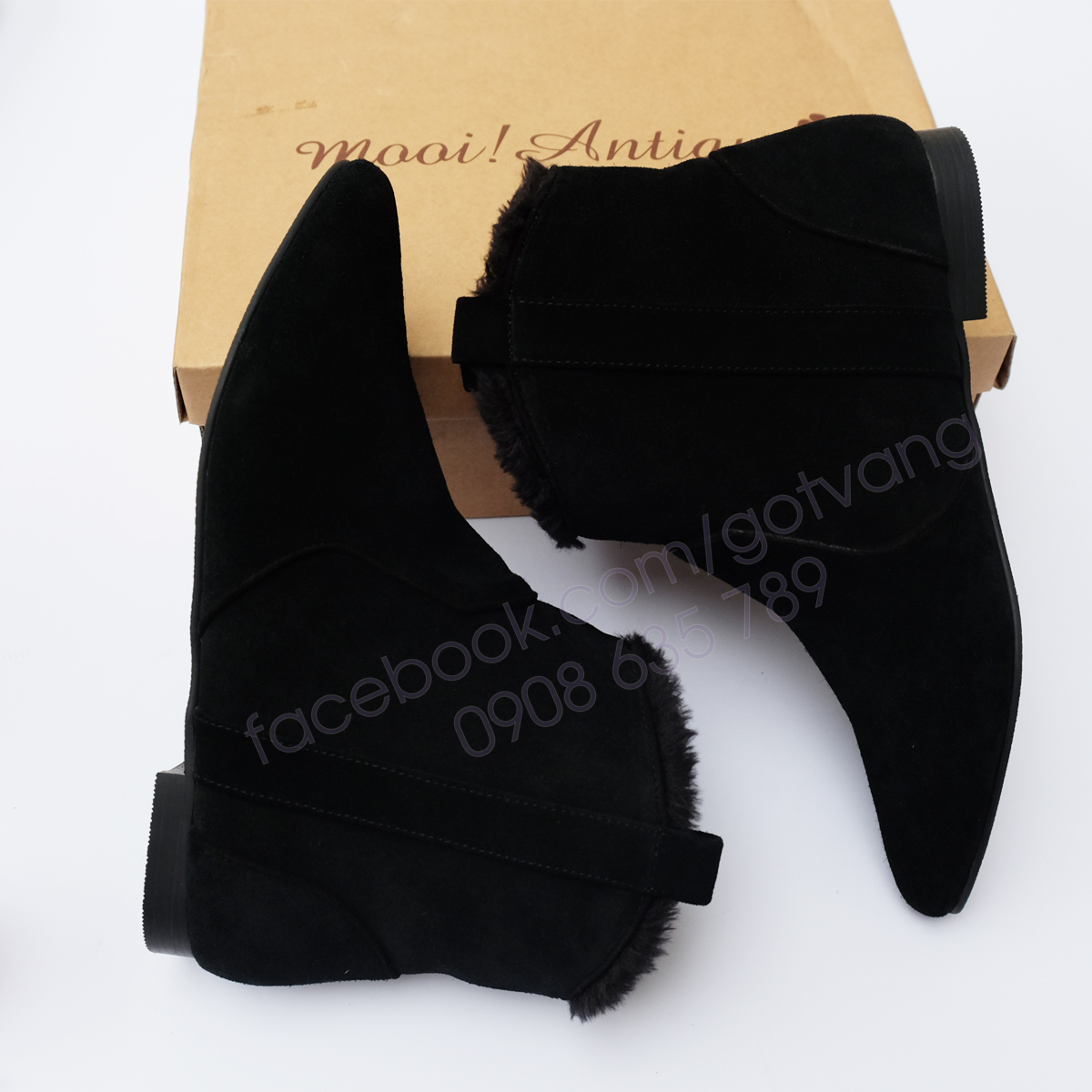 GIÀY BỐT (BOOTS) DA CỪU LỘN XUẤT NHẬT - MOOIB