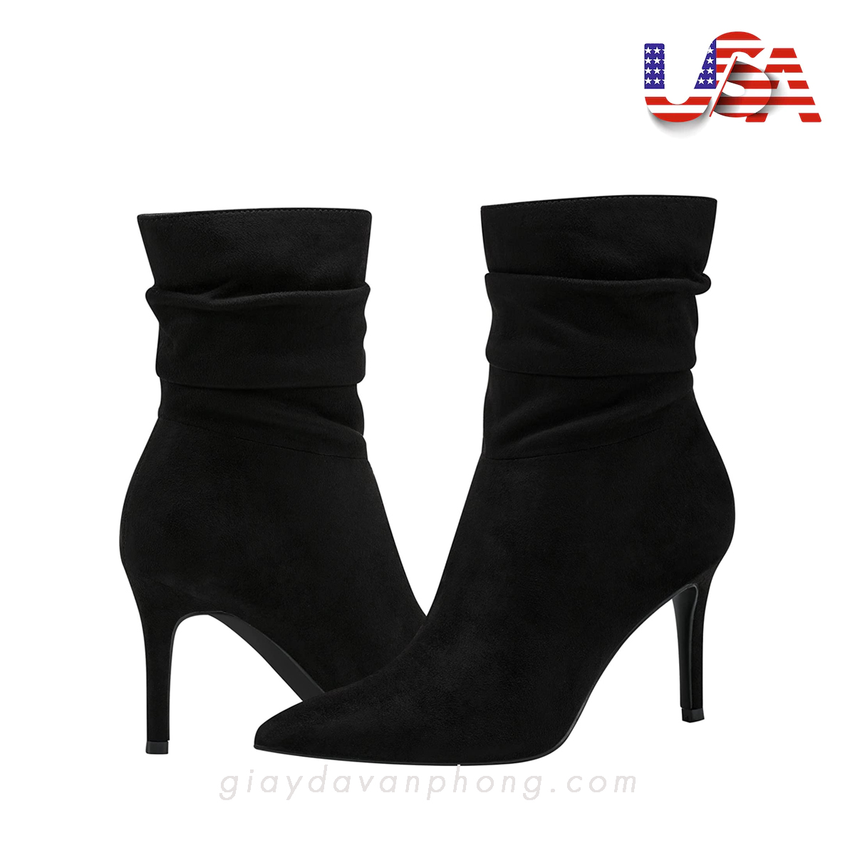 Giày (boots) bốt gót nhọn mũi nhọn hàng hiệu Mỹ