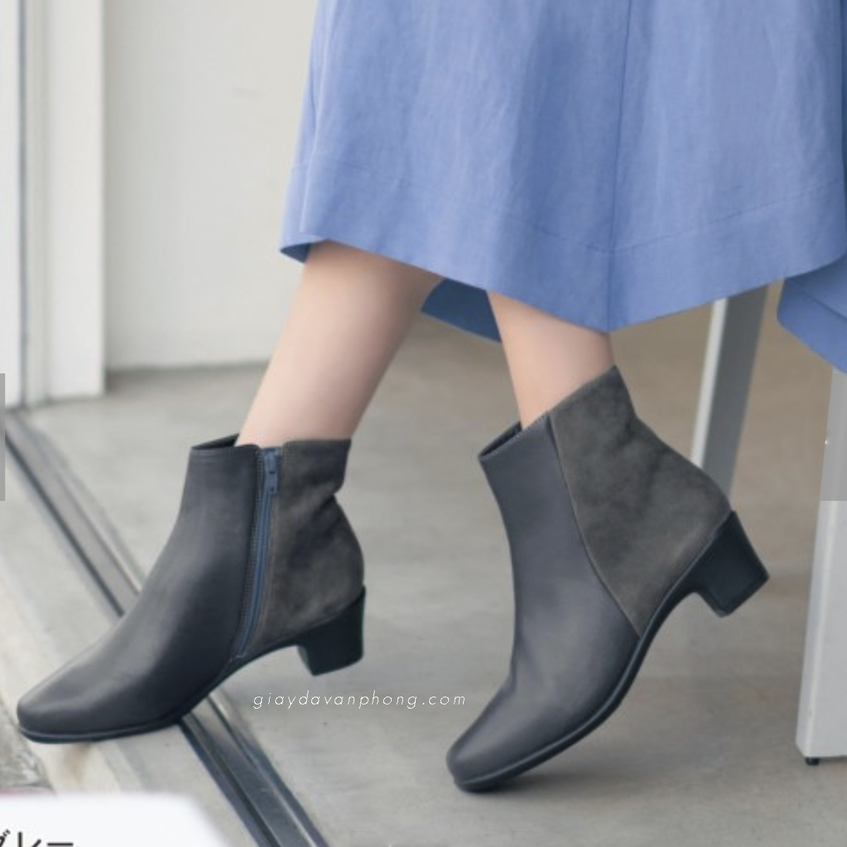 GIÀY BOOTS DA CỪU CỔ LỬNG DÒNG NHẬT