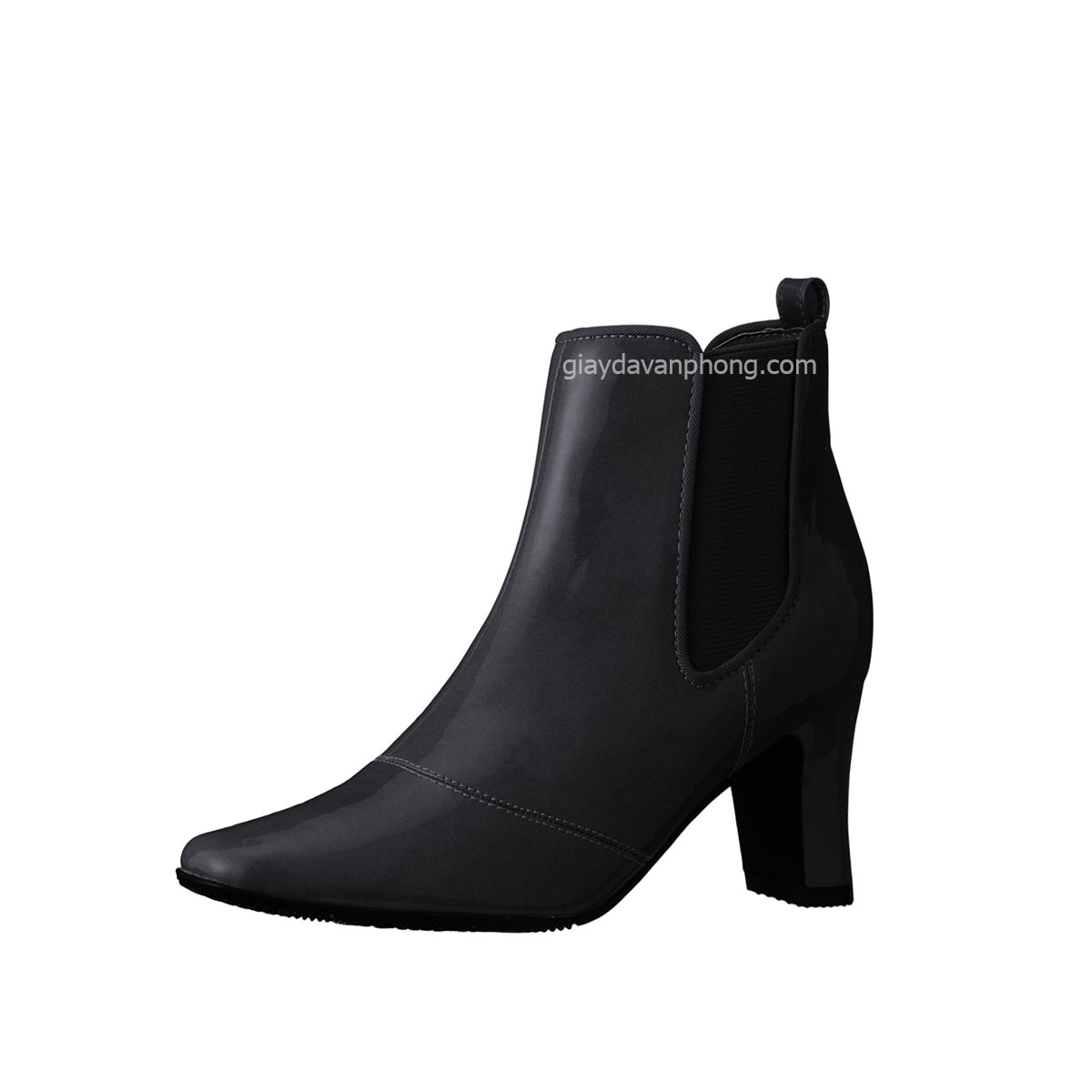 GIÀY BOOTS DA  CỪU GÓT VUÔNG - NHẬT 