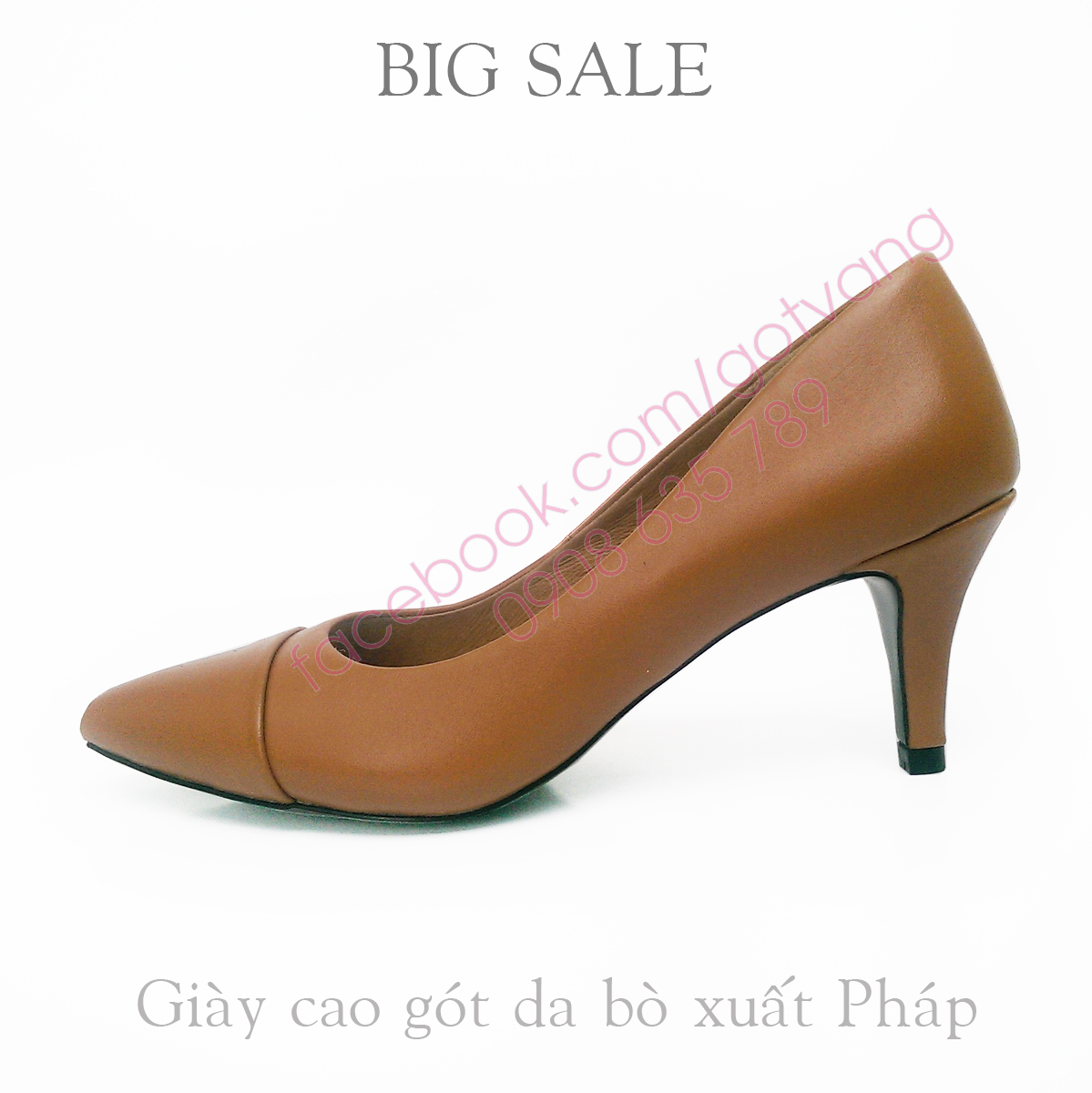 GIÀY CAO GÓT MŨI NHỌN XUẤT PHÁP - JB158BR   