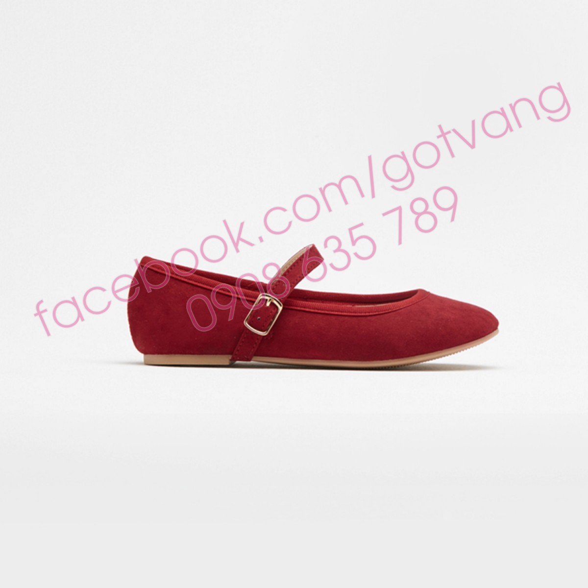 GIÀY BÚP BÊ VNXK - GIÀY MẸ CON ĐỎ LỘN