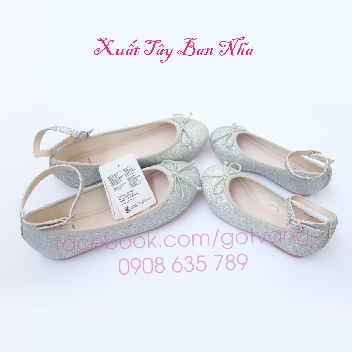 GIAỲ MẸ VÀ BÉ XUẤT XỊN TBN - SILVER