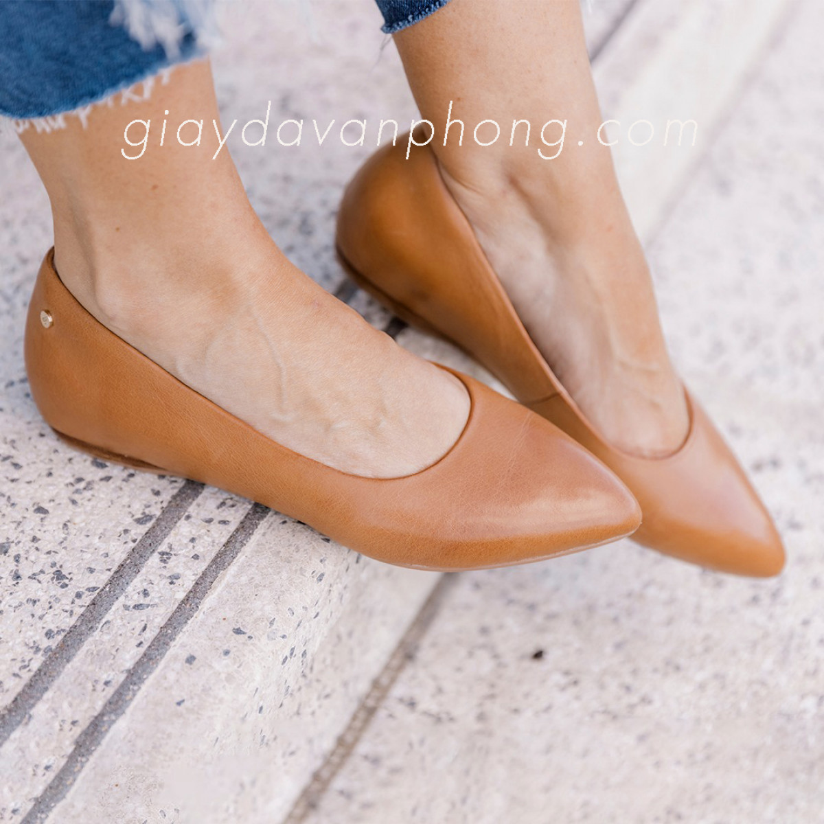 GIÀY MŨI NHỌN GIẤU GÓT DA THẬT CHUẨN XỊN ÚC