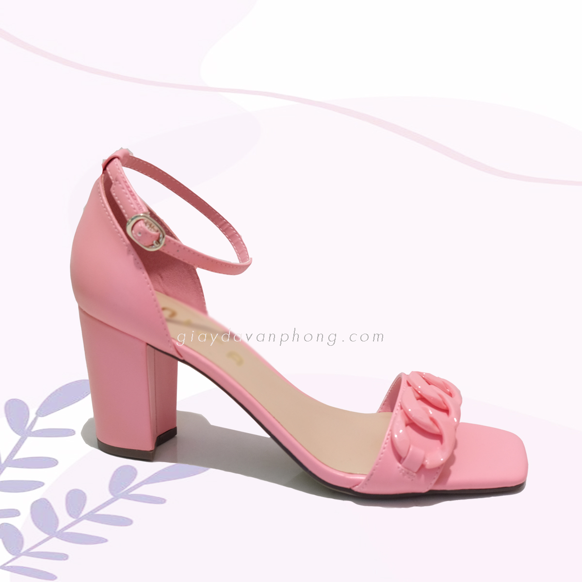 GIÀY XĂNG ĐAN GÓT VUÔNG QUAI ĐƠN XÍCH TRANG TRÍ NINE WEST