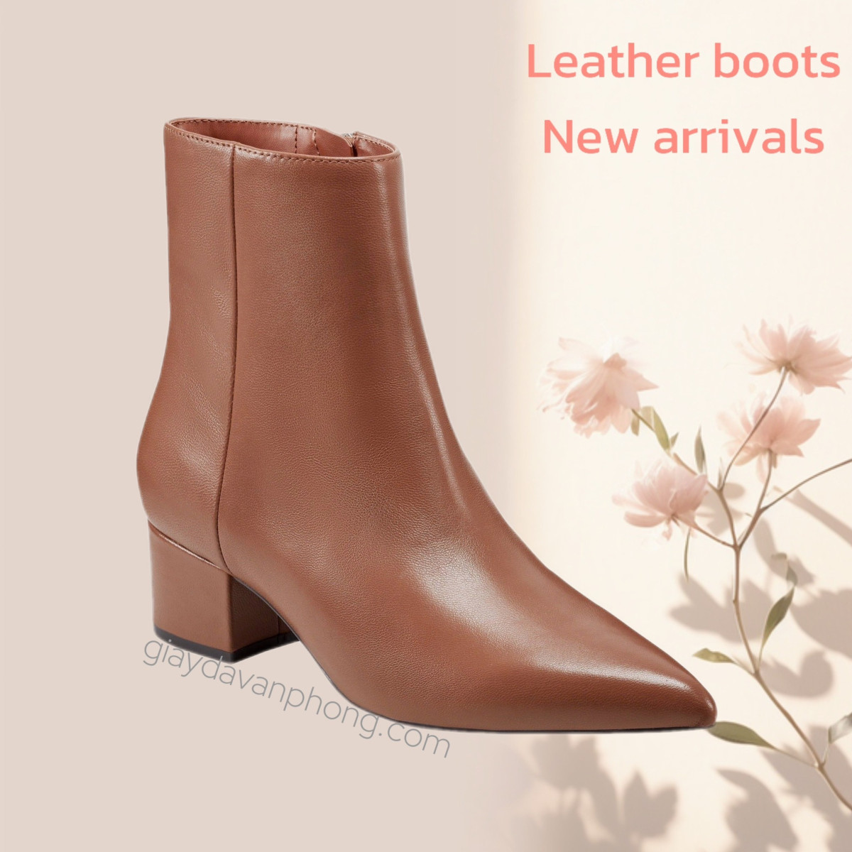 GIÀY BOOTS MŨI NHỌN DA THẬT