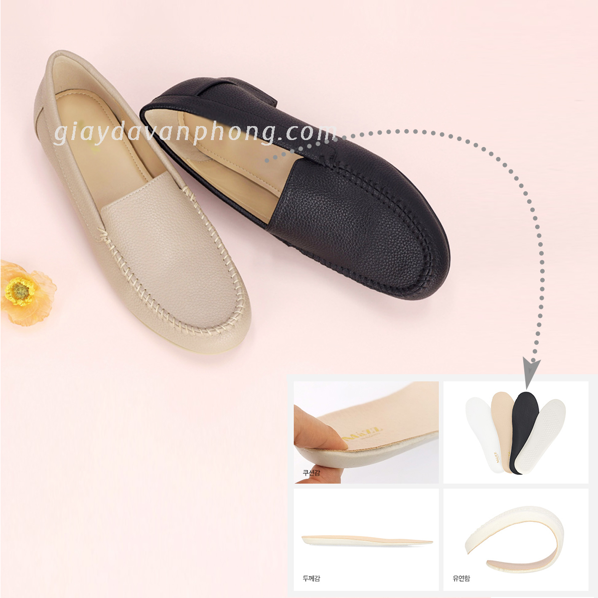 GIÀY LƯỜI MŨI TRÒN HÀN QUỐC 