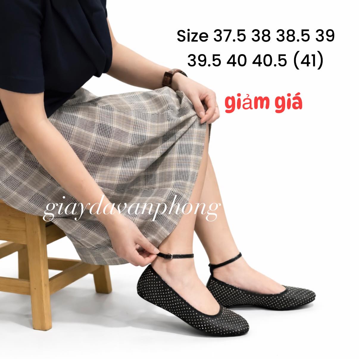 giày bệt lưới đính đá quai cổ chân Mix6