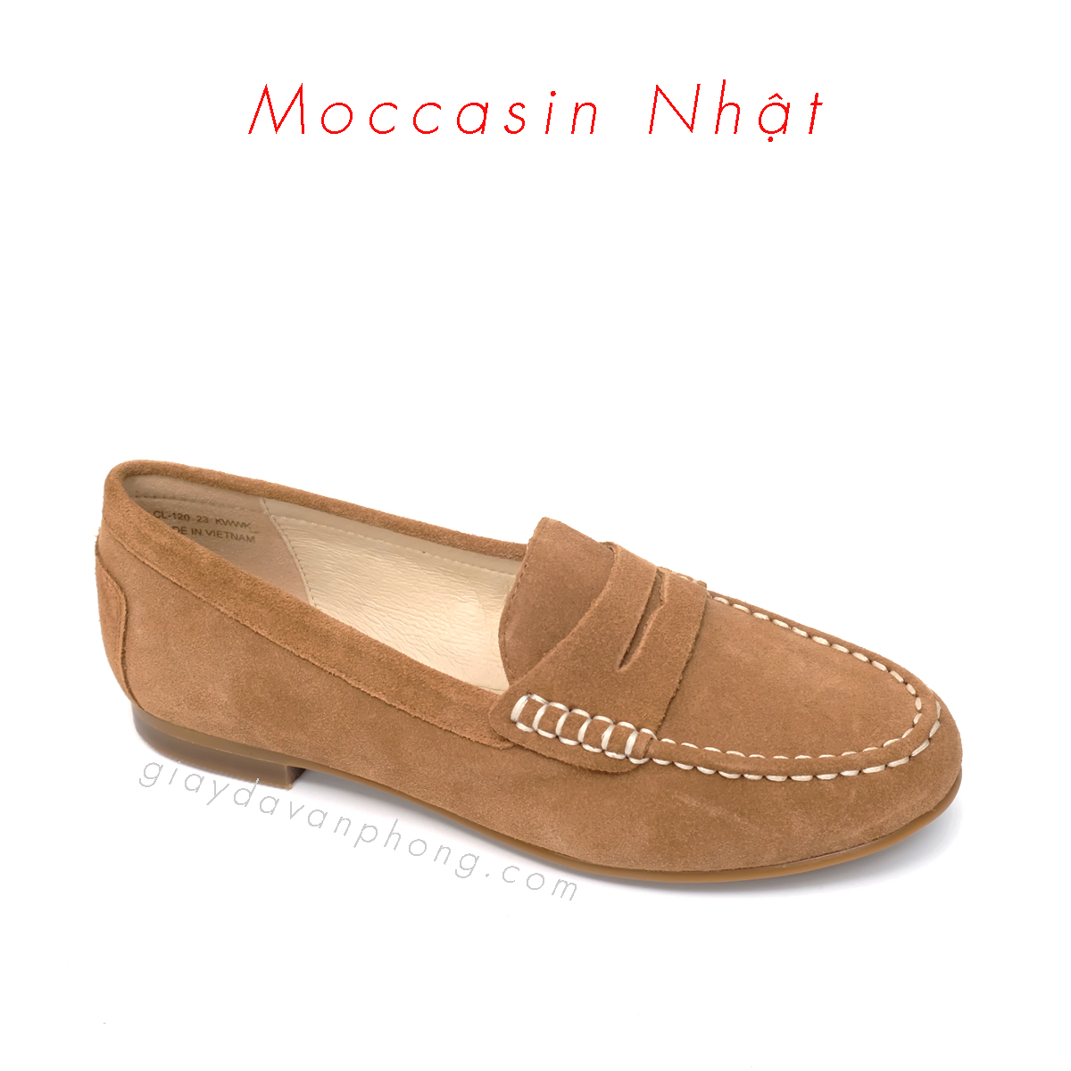 GIÀY MỌI NỮ MÀU DA BÒ MỀM ÊM CỦA NHẬT - CL120
