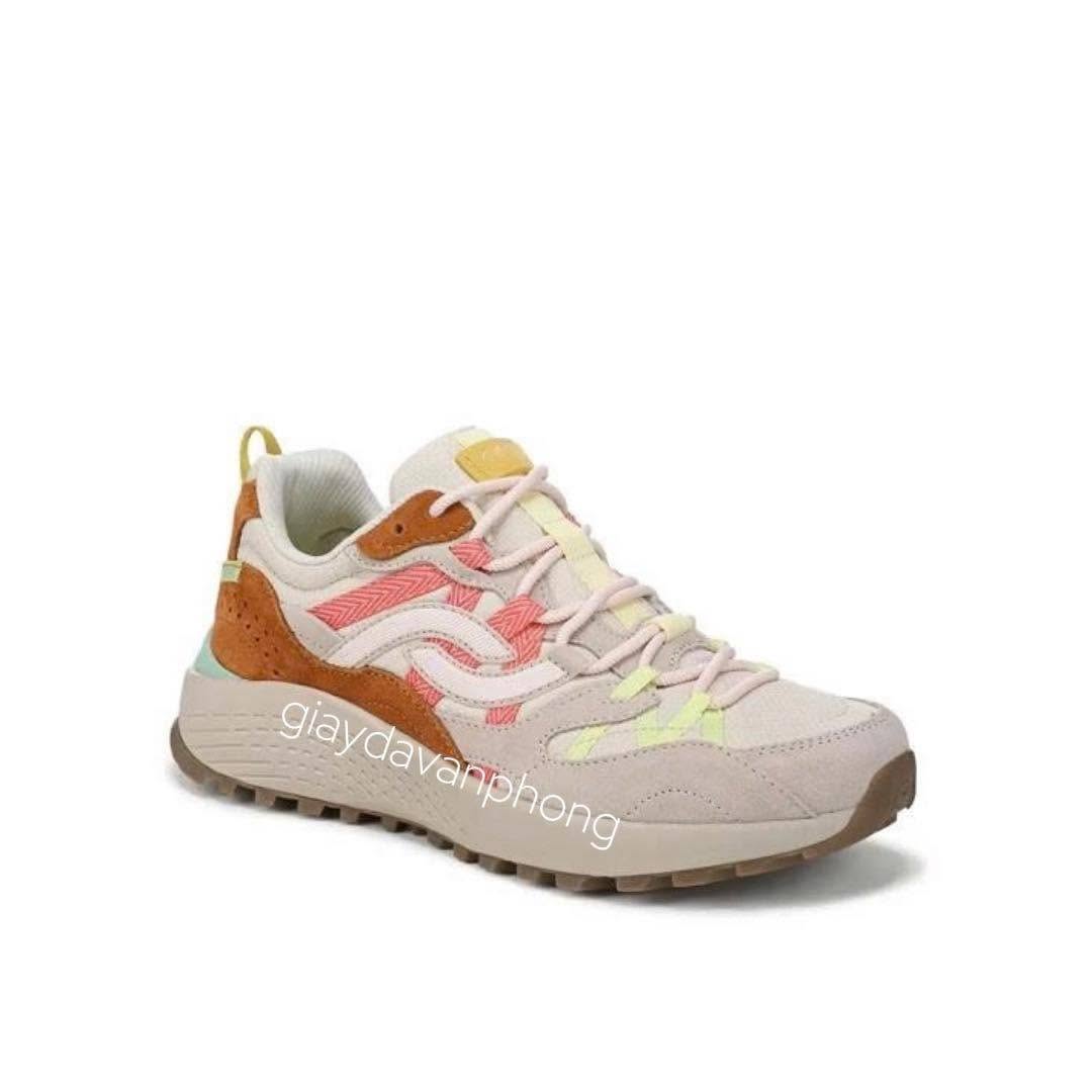 Giày thể thao sneaker phối màu da lộn đế đệm êm 