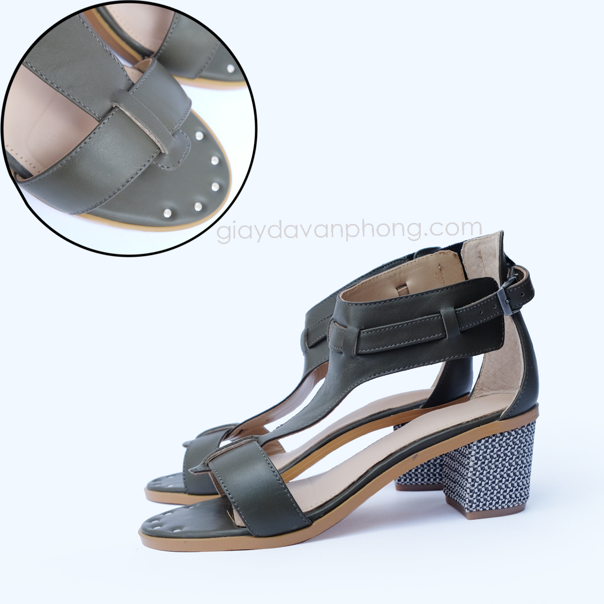 GIÀY XĂNG ĐAN (SANDALS) DA QUAI NGANG XUẤT US - HUSH PETRO