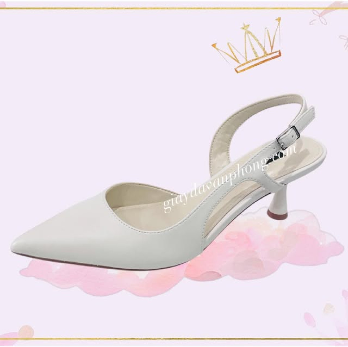 GIÀY SLINGBACK MŨI NHỌN GÓT LOE
