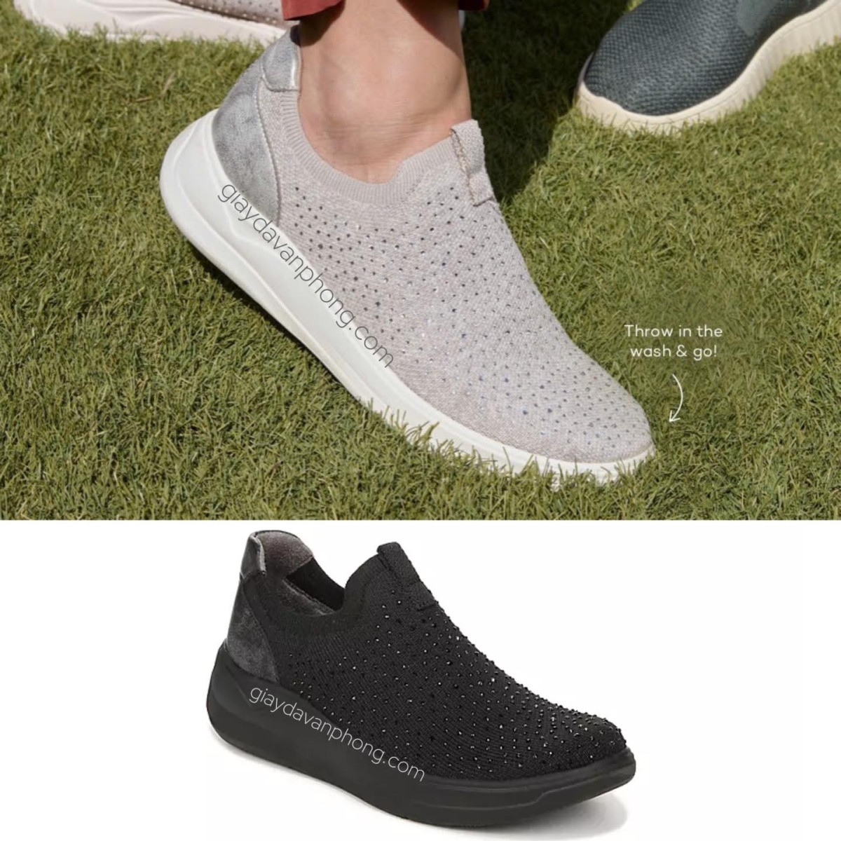 GIÀY SLIPON ĐÍNH ĐÁ