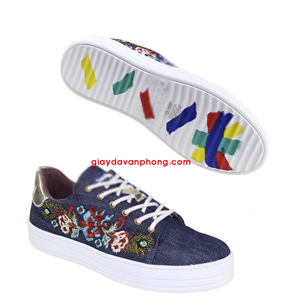 GIÀY THỂ THAO XUẤT UK THÊU HOA - SN16J