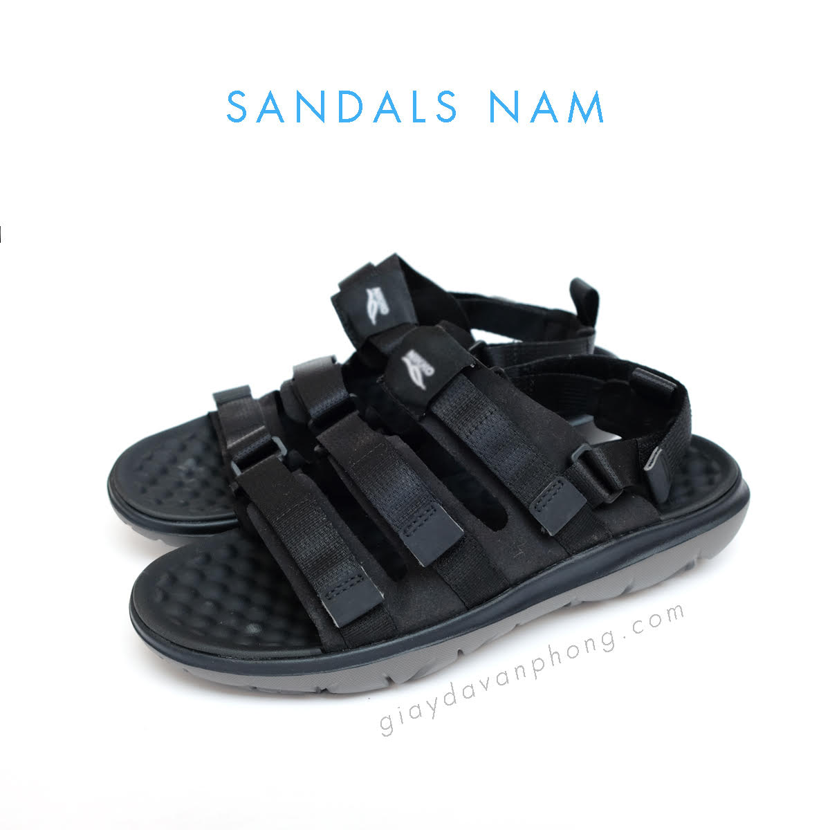 giày sandal 3 quai đế cao 